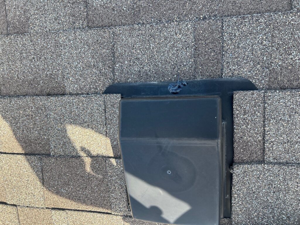 inspecting damage on roof